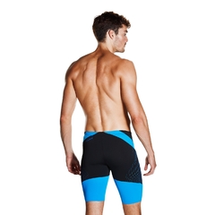 CALZA NATACIÓN SPEEDO CHEVRON SPLICE HOMBRE ENDURANCE+ NEGRO AZUL (558) en internet