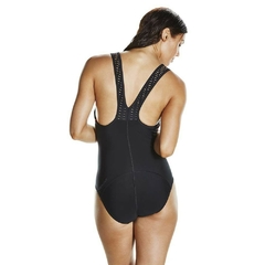 ENTERIZA SPEEDO FIT POWERMESH PRO MUJER POWERFLEX+ NEGRO NARANJA (557) en internet