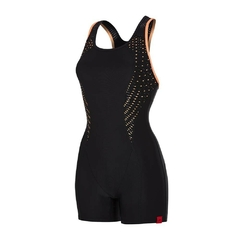 ENTERIZA NATACIÓN SPEEDO PRO LEGSUIT MUJER POWERFLEX+ NEGRO NARANJA (557) - comprar online