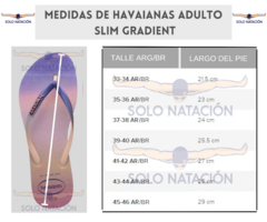 OJOTAS HAVAIANAS SLIM GRADIENT MUJER VARIAS ORIGINALES ROSA BALLET (0076) - SOLO NATACIÓN