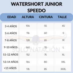 SHORT NATACIÓN SPEEDO CHALLENGE 15 JUNIOR WATERSHORT MARINO (600) - comprar online