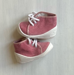 NUEVO | T18 | Pollito | bota rosa viejo corderoy cordones blancos en internet