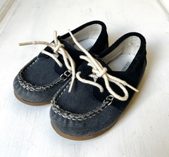 T22 | Zara | mocasines azules lona gamuza