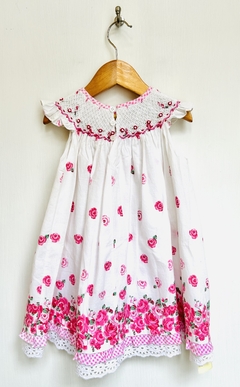 PLAY(*) | 9m | Petit Enfant | vestido blanco estampado rosas con bombachudo - comprar online
