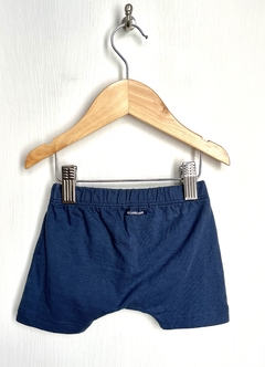 S (3/6m) | MiniMimo | short azul marino liso cordon gris - comprar online