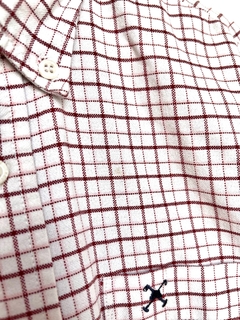 PLAY(*) | 10A | Kevingston | camisa manga larga blanca bordeaux rosa cuadrille - comprar online