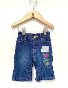 0-3 meses | Gap | Jean con apliques bordados forrado algodon fucsia