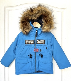 2A | Napapijri | campera abrigo impermeable azul capucha piel desmontable