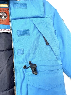 2A | Napapijri | campera abrigo impermeable azul capucha piel desmontable - tienda online