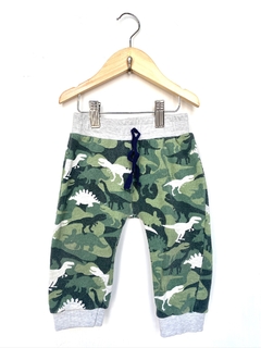 PLAY | T2 (chico: aprox 12/18m) | Cheeky | jogging estampado militar dinosaurios bordes grises cinto azul