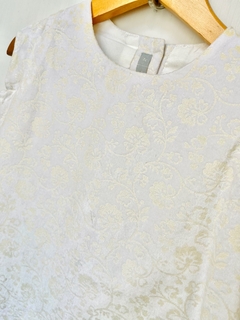 2A | Mimo | vestido invierno pana blanco flores crema en internet