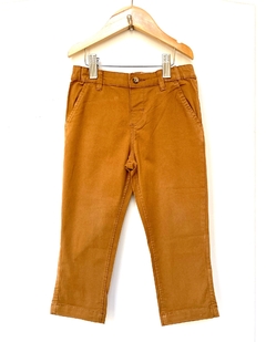 1.5/2A | H&M | pantalon gabardina marron tierra cintura ajustable