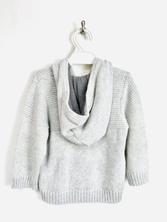 6/9m (amplio: 6/12m) | OBAIBI | Campera sweater gris cierre y botones - comprar online