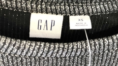 NUEVO | xs | gap | sweater plateado/negro nuevo - comprar online