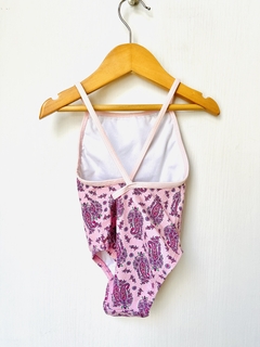 APROX 3/6m | traje de baño malla enteriza rosa estampado paisley - comprar online