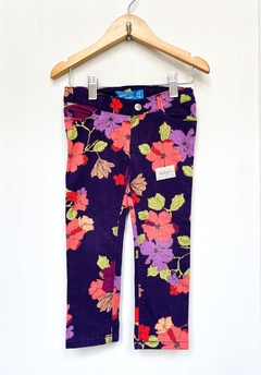 3A | OLD NAVY | Jean violeta con flores coral, lilas, naranja