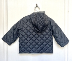 12 a 18 meses | Old Navy | Campera acolchada gris oscuro capucha forrado turquesa - comprar online