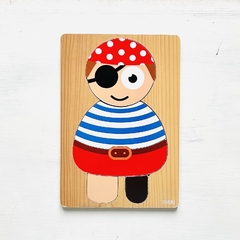 Pipikuku | juego encastre madera niño pirata