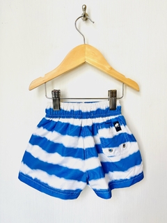 6m | Baby Cottons | traje de baño malla blanco franjas azul blanco con red interno - comprar online