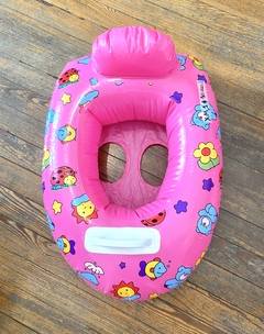 Inflable flotador bebé rosa con manijas - comprar online