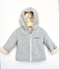 PLAY | 1/3m | Cheeky | camperita frisa gris forrado corderito cute - comprar online