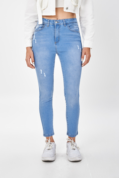 SKINNY ELASTIZADO CON ROTURAS - LEIRE - comprar online