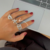 anillo estrella de mar plata inflada - comprar online