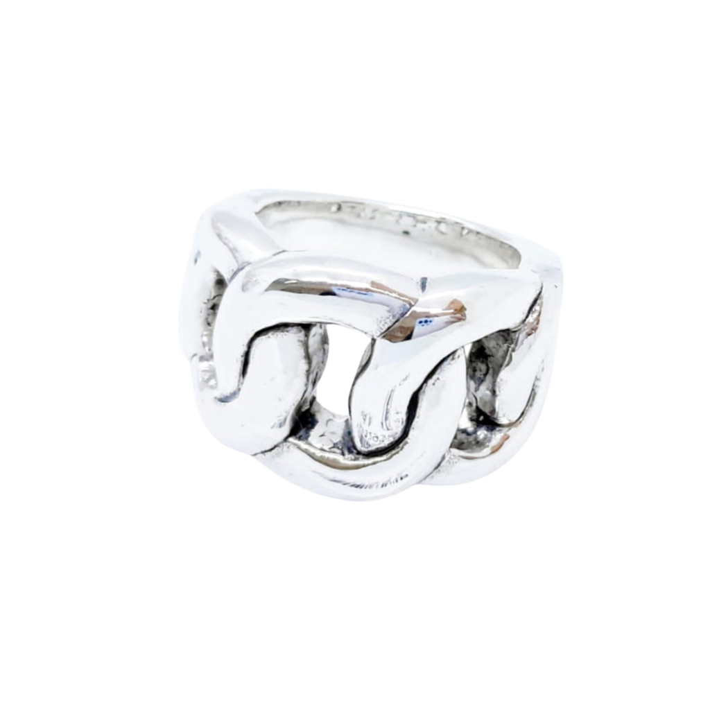 anillo cadena plata inflada PLATA 925