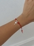 pulsera ajustable roja con dije llave corazón - PLATA 925 - comprar online