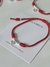 pulsera roja ajustable con dije corazon cubic - PLATA 925 en internet