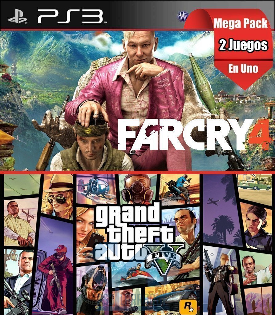 GTA V PS3 + FAR CRY 4 PS3 MIDIA DIGITAL - LS Games