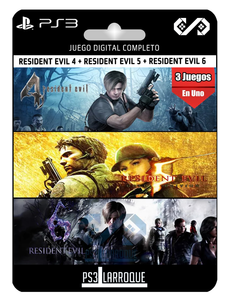 Kit 3 jogos Resident Evil 4/5/6 xbox 360 (Mídia Digital) – Games