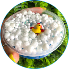 Slime Clear Semi Foam Crunch Save Mr. Duck