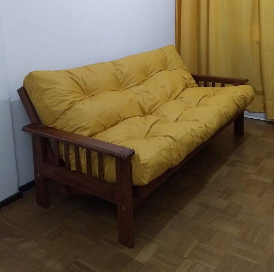 Futon cama de 3 cuerpos combinado de Guatambu y pino Lustrado