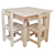 mesa infantil cuadrada de pino con 2 sillitas de madera