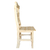 silla de madera de pino con respaldo cruz 