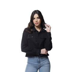 JAQUETA JEANS FEMININA P/GG - VFJF0021