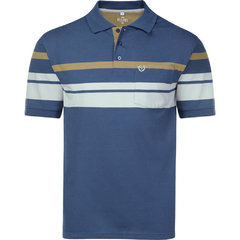 CAMISA POLO MALHA LISTRADA C/B IMP P/GG - VMGP0322 - comprar online