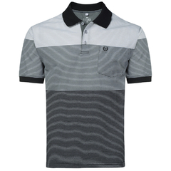 CAMISA POLO MALHA LISTRADA C/B IMP P/GG - VMGP0323 - comprar online