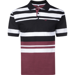 CAMISA POLO MALHA LISTRADA C/B IMP P/GG - VMGP0328