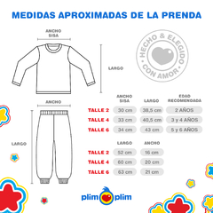 Pijama Plim Plim Rojo - Plim Plim Shop