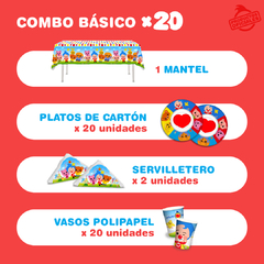 COMBO PARA 20 NIÑOS BÁSICO - Plim Plim Shop