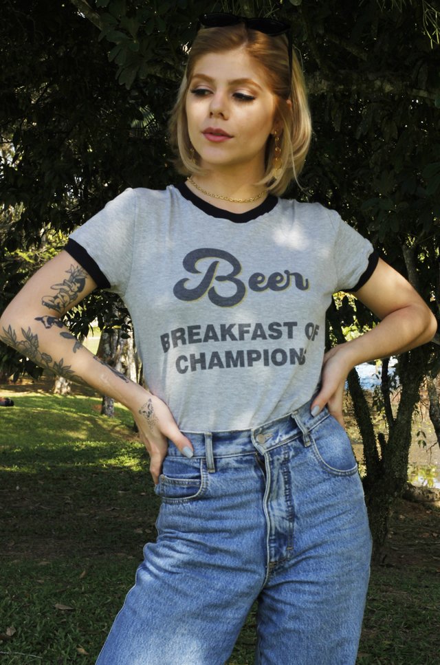 Camiseta Feminina Ringer Beer na internet