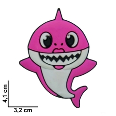 Aplique Baby Shark Rosa emborrachado (2 unds) - comprar online