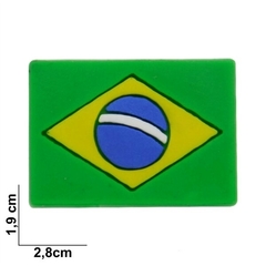Aplique Bandeira Brasil emborrachado (4 unds) - comprar online