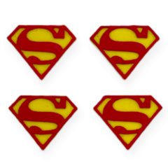 Aplique símbolo SuperMan emborrachado (4 unds) na internet