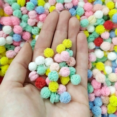 Pompom de malha candy color 10 mm (40 unds)