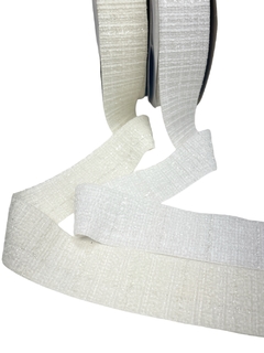 Fita Tweed Branco liso 40mm (2metros) na internet