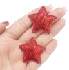 Aplique Estrela Glitter Vermelho (2unds)