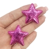 Aplique Estrela Cintilante Trabalhada Rosa (2unds)